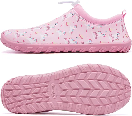 Vista 4 de Racqua Zapatos de agua para niños y niñas, zapatos de natación de secado rápido, ligeros, para playa, piscina, natación (niños pequeñosgrandes)