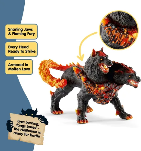Vista 8 de Schleich Eldrador Creatures - Juego de 5 criaturas de fantasía - Lobo de hielo, sabueso de lava, bestia de roca y espada - Figuras de monstruos