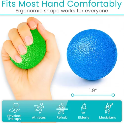 Vista 13 de Vive Stress Balls for Hand Therapy, Exercise, Arthritis (w/Rehab Video)