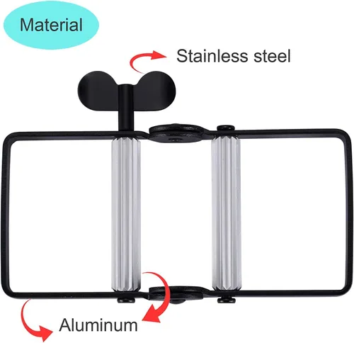 Vista 4 de Exprimidor de pasta de dientes, exprimidor de tubo de pasta de dientes de metal, escurridor de tubo de pintura para artistas, salón de belleza, Negro