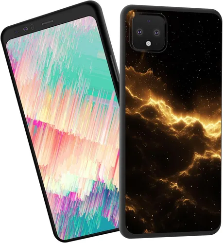 Vista 70 de Funda delgada para Google Pixel 4 XL, funda delgada de silicona de TPU suave a prueba de golpes para Google Pixel 4 XL, cruz negra