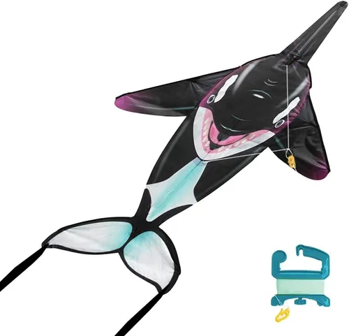 Vista 2 de WindNSun Sealife - Cometa de poliéster Ripstop Orca, 57 pulgadas de alto