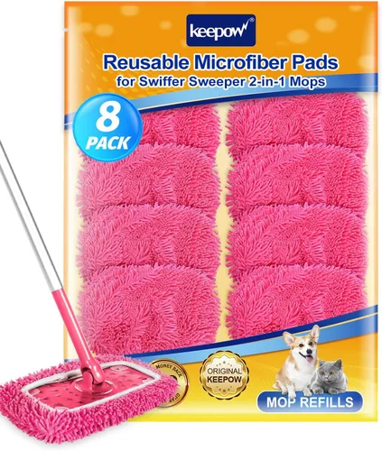 Vista 18 de KEEPOW Almohadillas de microfibra reutilizables compatibles con Swiffer