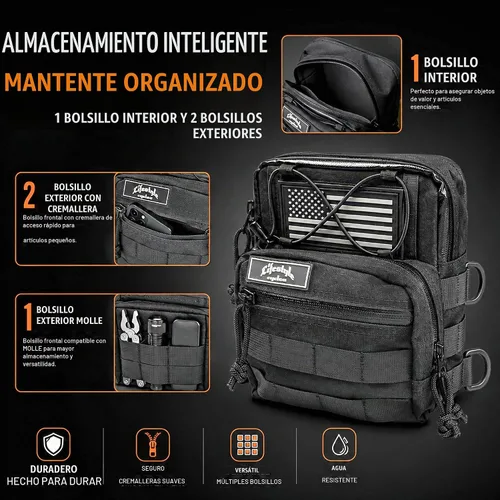 Vista 2 de POWERSPORT RX - Bolsa para manillar de motocicleta, bolsa Harley Molle
