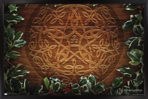 Vista 8 de Trends International Brigid Ashwood - Póster de pared con diseño de pentáculo navideño de Yule celta