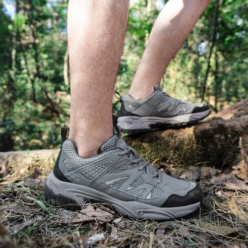 Vista 6 de CAMELSPORTS Zapatos de senderismo para hombre, ligeros, antideslizantes, transpirables, zapatos bajos para caminar, senderismo, escalada