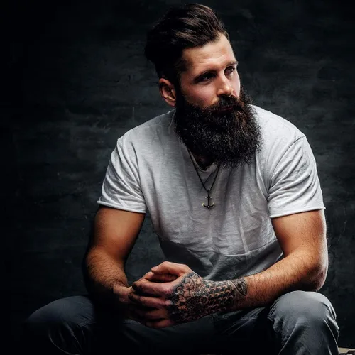 Vista 5 de Buve Collar con colgante de ancla negra, colgante náutico para hombres con puntas doradas y collar pirata de cadena Rolo de 26 pulgadas, hecho