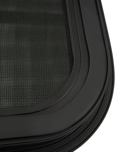 Vista 9 de Ventana de caravana, ventana de remolque de lágrima, 15 pulgadas de ancho x 24 pulgadas de alto, negro, vidrio negro templado, lado del pasajero