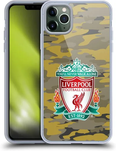 Vista 73 de Head Case Designs Funda de gel con licencia oficial del Liverpool Football Club Away Colourways Crest Camou [protección de grado militar] compatible
