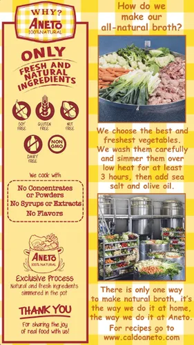 Vista 2 de Aneto Caldo de pollo bajo en sodio 100% natural, 34 onzas líquidas