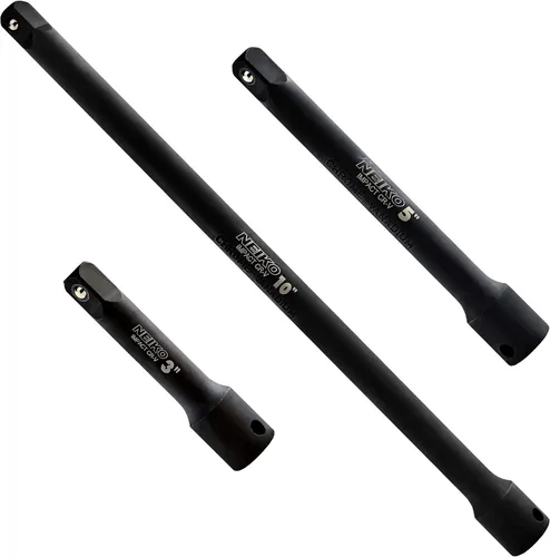 Vista 11 de NEIKO 00248A - Juego de barra de extensión de impacto de 1/2 pulgada, extensión de enchufe de impacto fabricada con acero CrV, juego de extensión