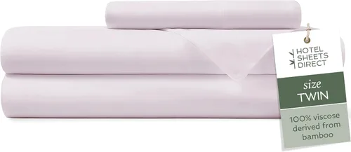 Vista 37 de Hotel Sheets Direct - Juego de sábanas 100% viscosa derivada de bambú tamaño individual - sábanas refrescantes con 1 funda de almohada