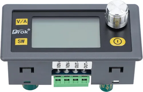 Vista 6 de DROK Buck Boost Convertidor, DC 5.0-30V a 0.6-30V 4A 35W Regulador de voltaje ajustable Pantalla LCD 6V 9V 12V 24V módulo de fuente de alimentación
