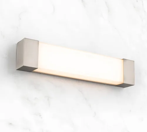 Vista 5 de Darcy - Lámpara LED de pared o tocador de baño de 24 pulgadas, 3000 K, en níquel cepillado