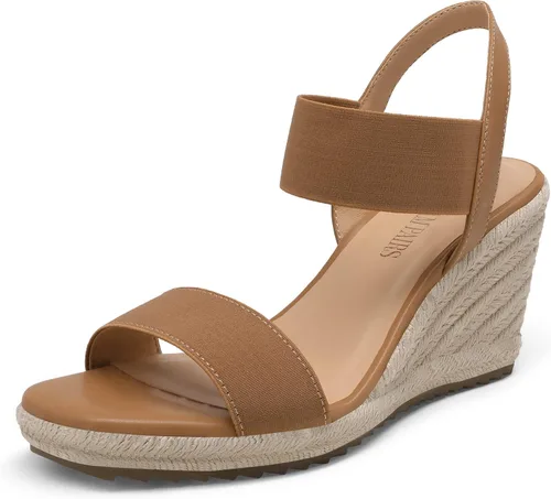 Vista 12 de DREAM PAIRS Sandalias de verano con plataforma de cuña para mujer Negro