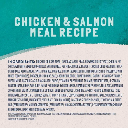 Vista 3 de Natural Balance Original Ultra Indoor Chicken & Salmon Meal Alimento para gatos, alimento seco para gatos adultos de interior, bolsa de 15 libras