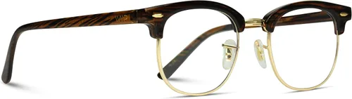 Vista 3 de Lentes transparentes lustrados con marco medio estilo clásico, vintage