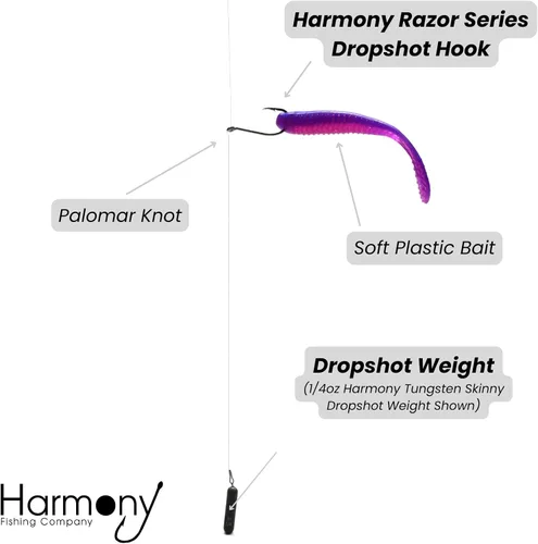 Vista 5 de Harmony Fishing - Razor Series Dropshot - Anzuelos de pesca (selecciona tamaño y cantidad)