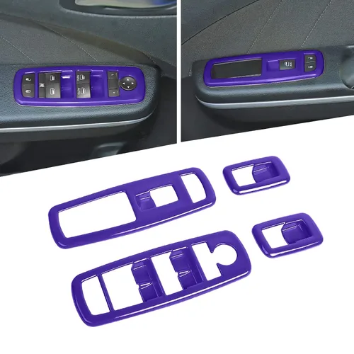 Vista 17 de Voodonala Interruptor de elevación de ventana, botón de control de elevalunas eléctrico, embellecedor para Dodge Charger Durango 2011-2025, para RAM