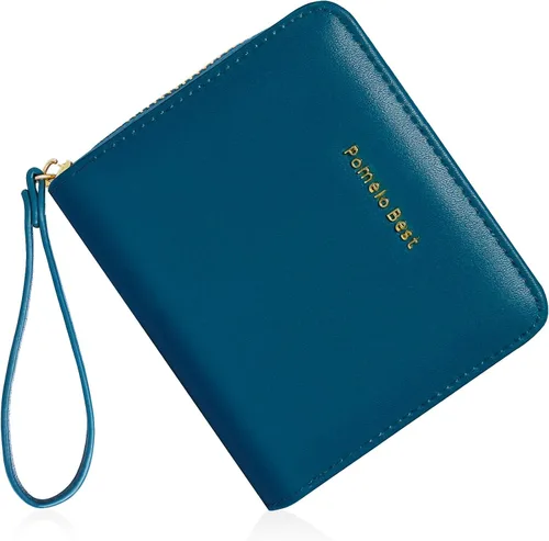 Vista 10 de Pomelo Best Cartera pequeña para mujer de cuero con bloqueo RFID 2025