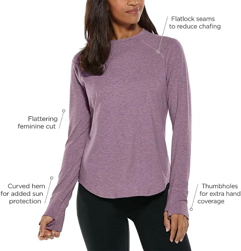 Vista 4 de Coolibar Camiseta de manga larga LumaLeo UPF 50+ para mujer, protección solar