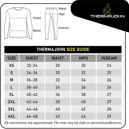 Vista 5 de Thermajohn Long Johns - Ropa interior térmica para hombre con forro polar para clima frío
