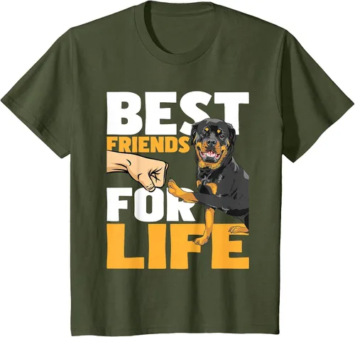 Vista 31 de Best Friends for Life - Rottweiler Animal Dog Lover Breeder T-Shirt