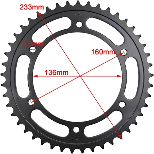 Vista 4 de Pieza de piñón de cadena trasera de motocicleta 40T 45T para BMW F650 F 650 GS F650GS Funduro F650ST Strada G310GS G310R G650GS G650GS Sertao