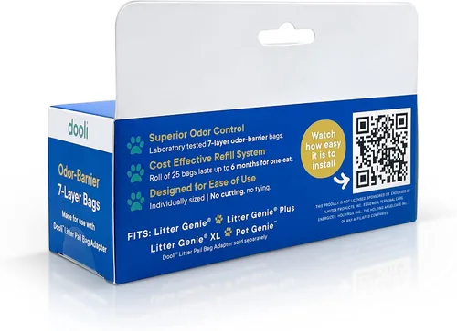 Vista 3 de Recambios de cubo de arena para gatos, se adapta a Litter Genie & Plus, rollo de 25 bolsas
