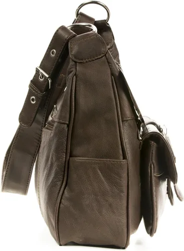 Vista 3 de Goson Cowhid - Bolso de piel con soporte para teléfono celular con gafas de sol