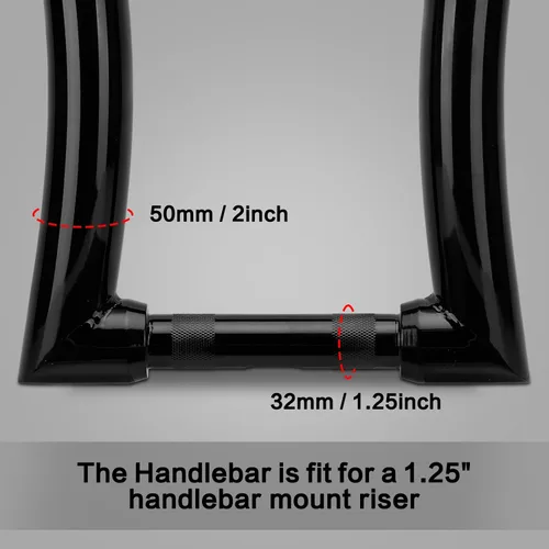 Vista 4 de LKV Perchas Ape de 14 pulgadas con barra de grasa de 1-1/4 pulgadas, abrazadera de 1.25 pulgadas, manillar compatible con Harley Dyna Softail