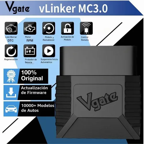 Vista 4 de Vgate vLinker MC Bluetooth 3.0 OBD2 escáner lector de código herramienta de escaneo de diagnóstico para Android y Windows, negro