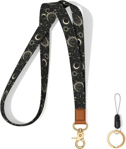 Vista 16 de Llavero con cordón para el cuello, llavero con correa larga para mujeres y hombres, llaves del automóvil, insignias de identificación, tarjeta