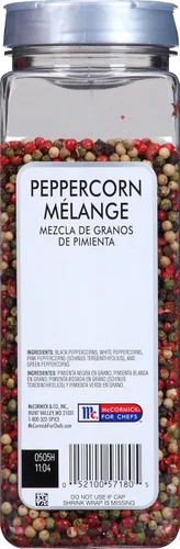 Vista 8 de McCormick Culinary Rainbow Peppercorn Medley, 15 onzas, un recipiente de 15 onzas de mezcla de pimienta mixta para recambio de molinillo, perfecto