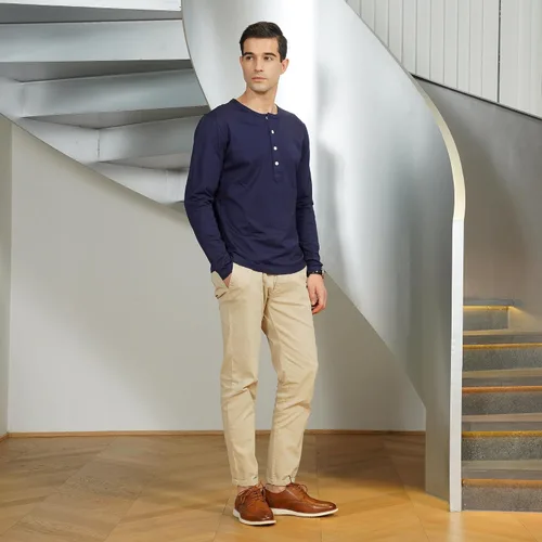 Vista 2 de Jousen Zapatos de vestir para hombre, Oxford, casuales, retro, clásicos, cómodos, formales, Derby, negocios, zapatos de vestir para hombres