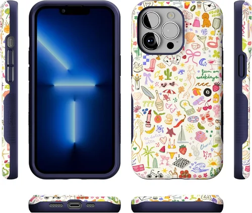 Vista 9 de Casely - Funda para iPhone 13 Pro Todas las cosas divertidas Diversión en días laborables Diseño protector audaz Compatible con MagSafe