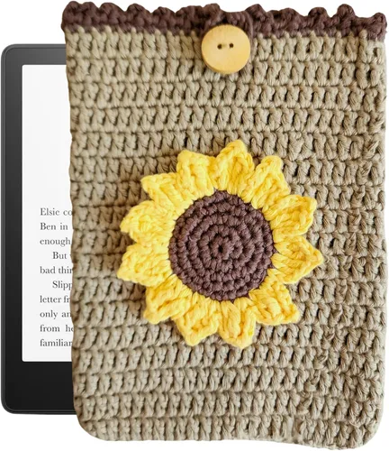 Vista 12 de Funda para Kindle tejida a mano, compatible con todos los modelos 5.5"- 7" (excepto Scribe), accesorios Kindle hechos a mano para mujeres, funda