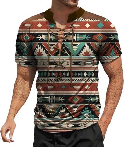 Vista 23 de Camisas de verano para hombres, básicas, de talla grande, para playa, suaves, sueltas, informales, para descansar, al aire libre, con cordón