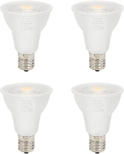 Vista 7 de Taysing Bombilla LED R14 regulable de 5 W tipo R, 450 lúmenes, mini bombilla reflectora E17, bombilla de base intermedia utilizada para lámpara