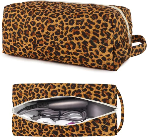 Vista 15 de Herramientas para el cabello Bolsa de transporte de viaje, bolsa floral acolchada para Shark Flexstyle Azul