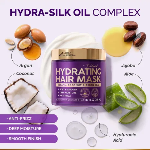 Vista 5 de Mascarilla hidratante para cabello seco, dañado y rizado - Tratamiento