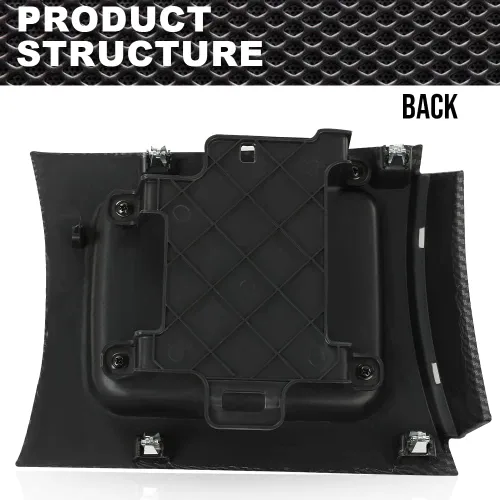 Vista 2 de CNNELL Bisel de la bandeja de la consola de cambios, color negro, compatible con Dodge Charger 2011-2017