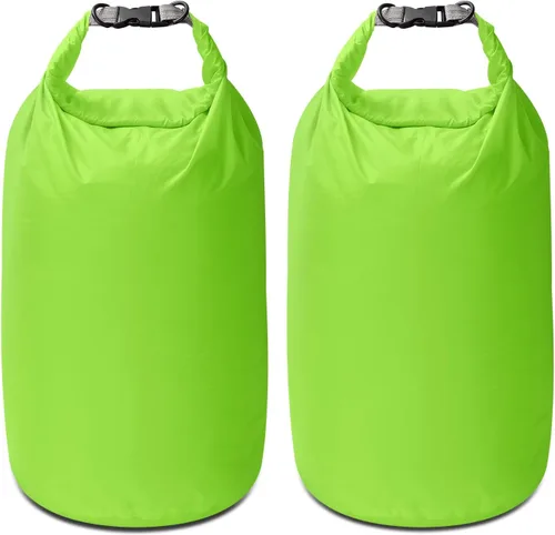 Vista 9 de Juego de bolsas secas, impermeables, pequeñas y ligeras, para tabla de remo, kayak, pesca, campamento (azul, 2 L + 5 + 10 L)