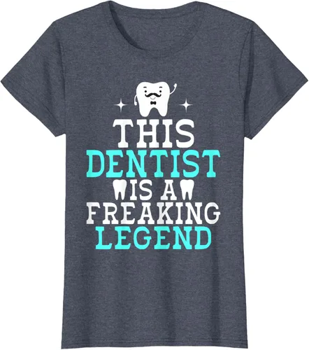 Vista 18 de Camiseta con texto en inglés «This Dentist is a freaking Legend Dentist», Negro