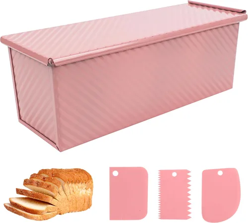 Vista 15 de Pullman - Molde para pan con tapa, acero aluminizado, 13 x 5 pulgadas Dorado