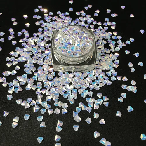 Vista 3 de PrettyG Paquete de 0.35 oz/paquete – Lentejuelas con purpurina en forma de diamante 3D de 0.118 pulgadas – Festival Rave Belleza Maquillaje Cara