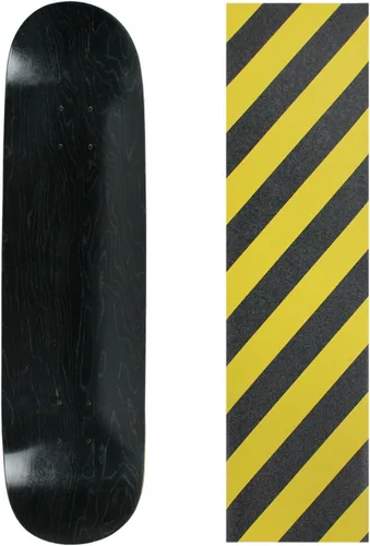 Vista 13 de Skateboard Deck Pro 7-Ply Arce canadiense TINTADO NEGRO con Griptape