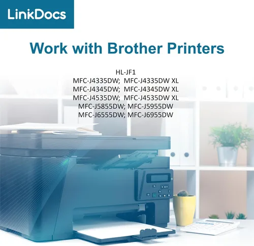Vista 3 de LinkDocs LC406 - Cartuchos de tinta compatibles con Brother LC406 LC406XL compatible con Brother MFC-J4535DW MFC-J4345DW MFC-J4335DW MFC-J5855DW