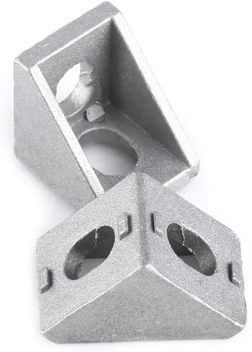 Vista 3 de 10 piezas 2020 soporte de esquina de aleación de aluminio en forma de L en ángulo recto para juntas de sujeción para el hogar Hardware de 0.787 x