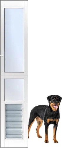 Vista 15 de Armor Flex - Puerta para mascotas con marco de aluminio resistente por High Tech Pet - Tecnología avanzada de solapa, protección resistente a